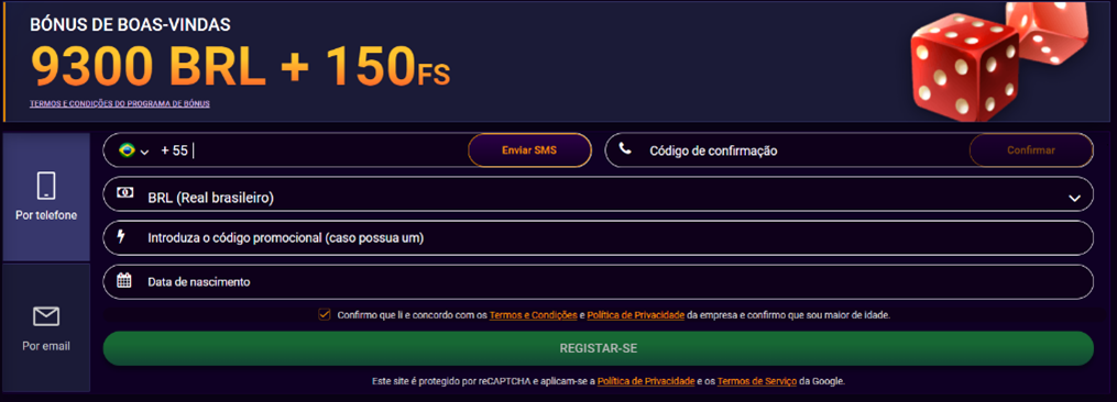 Como Criar uma Conta no JVSpin Casino