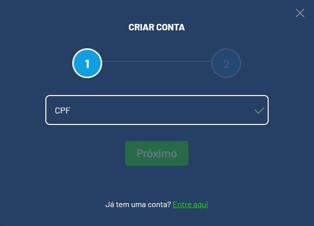 Como criar uma conta