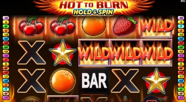 Simbolos e Pagamentos Do Jogo Hot To Burn Hold And Spin