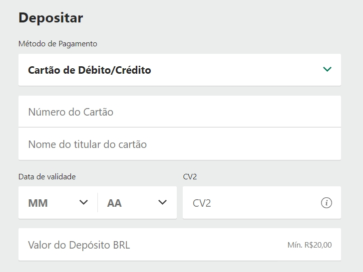 Como Depositar num Cassino Que Aceita Cartão de Crédito Elo