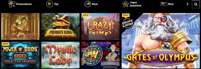 Catalogo de Jogos do Cassino Zetcasino