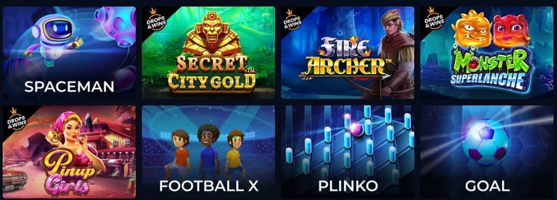 Catálogo de jogos do PlayPix Casino