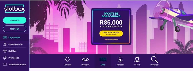 Entre no Slotbox Casino