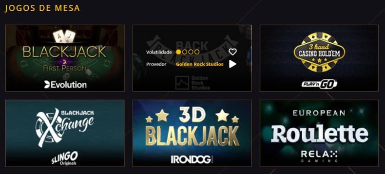 Catalogo de jogos do 21Casino