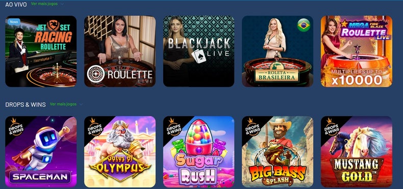 Catalogo de jogos no Galerabet Casino