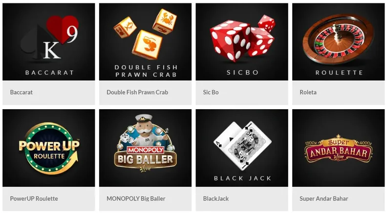 Catálogo de jogos do 188bet Casino