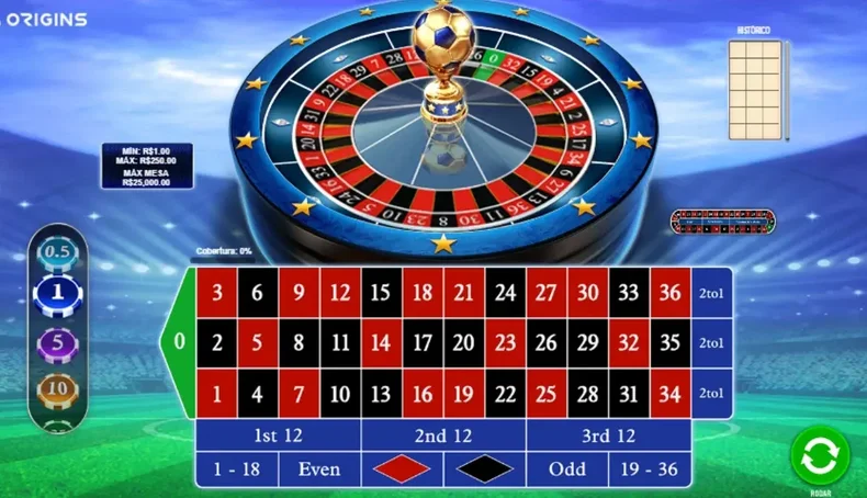 Pagamentos Do Jogo European Football Roulette