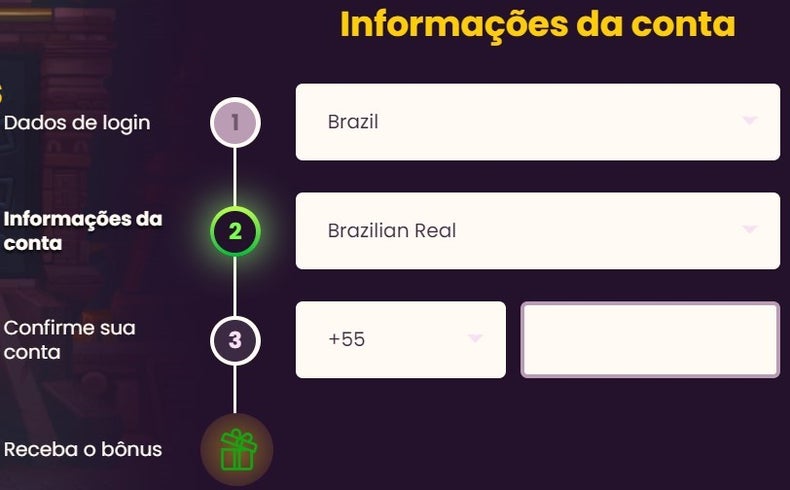 Como criar uma conta no Bizzo Casino