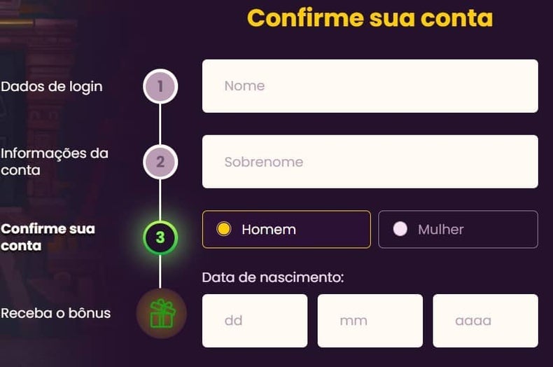 Como criar uma conta no Bizzo Casino