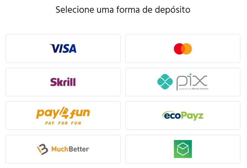 Métodos de pagamento do Slotimo Casino