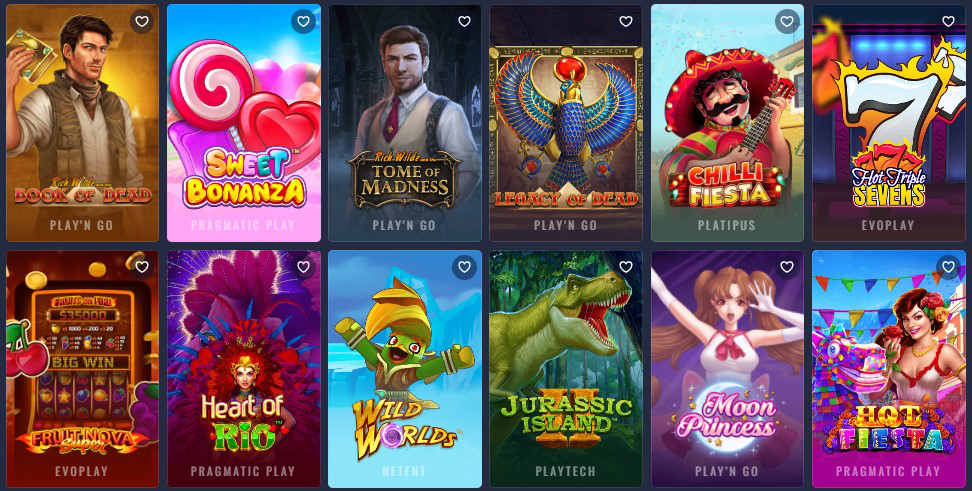 Catalogo de jogos do Betmaster Casino